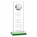Sarnia Golf Award - Starfire/Green 9" with Logo