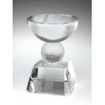 Small Optical Crystal Golf Chalice Award with Logo