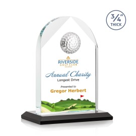 Personalized VividPrint Award - Blake Golf/Black 6"