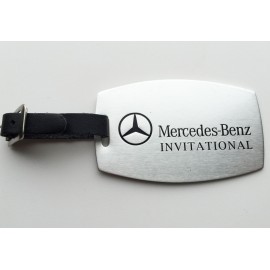2" x 3" Aluminum Luggage / Golf Bag Tag with Die Struck/Color filled imprint. Made in the USA. with Logo  2" x 3" Aluminum Luggage / Golf Bag Tag with Die Struck/Color filled imprint. Made in the USA. with Logo