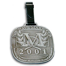 Pewter Golf Tag with Logo  Pewter Golf Tag with Logo