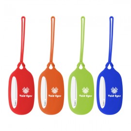 Promotional Oval Silicone Luggage Tags for Suitcases