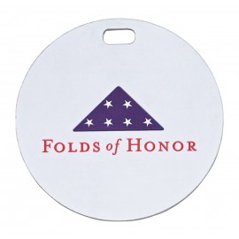 Round White Plastic Bag Tag with Logo  Round White Plastic Bag Tag with Logo