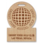 Wood Event/Golf Tags, Custom shape (6-10 Sq. In) with Logo