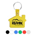 Promotional Union Printed - House Shaped Soft Key Tags with Keychain Ring - 1-Color Logo