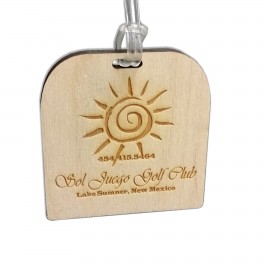 Customized Custom Laser Etched Birch Bag Tags  Customized Custom Laser Etched Birch Bag Tags