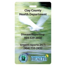 Laminated Event Tag (2.5"x4.25") Rectangle with Logo  Laminated Event Tag (2.5"x4.25") Rectangle with Logo