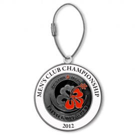 Logo Branded Winner's Circle Dome Border Bag Tag 2 3/4"  Logo Branded Winner