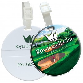 Domed Round Golf Bag Tag with Logo