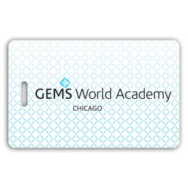 Full Color Write On Tag (Rectangle 2.125"x3.375") with Logo  Full Color Write On Tag (Rectangle 2.125"x3.375") with Logo