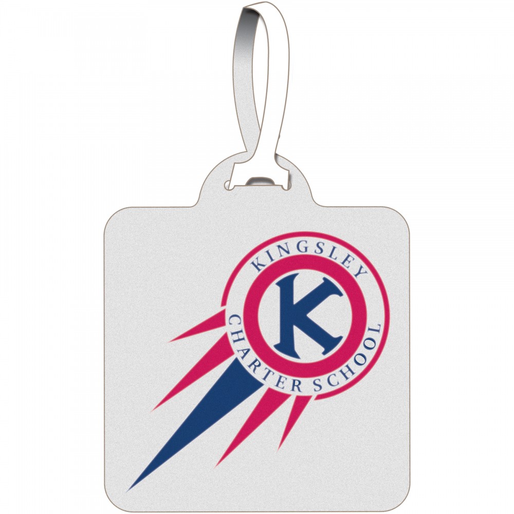 Square Easy-Lock Reflective Safety Tag with Logo