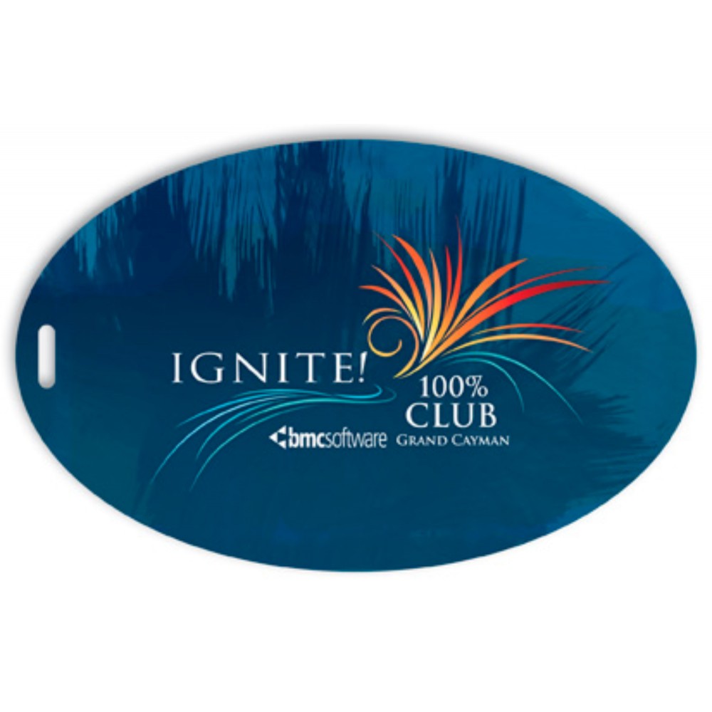 Full Color Write On Tag (Oval 3.5"x5.5") with Logo