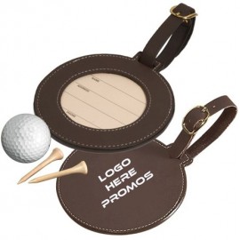 Custom PU Leather Round Golf Tag