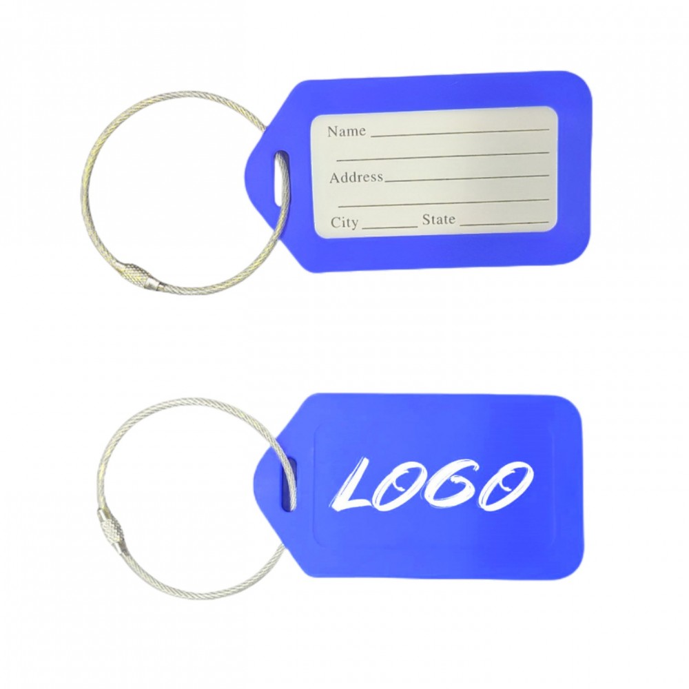 3.4 x 2 Inches rigid Plastic Luggage Tags with Logo