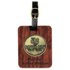 3" x 4" Hardwood Bag Tag with Logo  3" x 4" Hardwood Bag Tag with Logo
