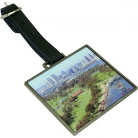 Promotional Rectangular Metal Bag Tag