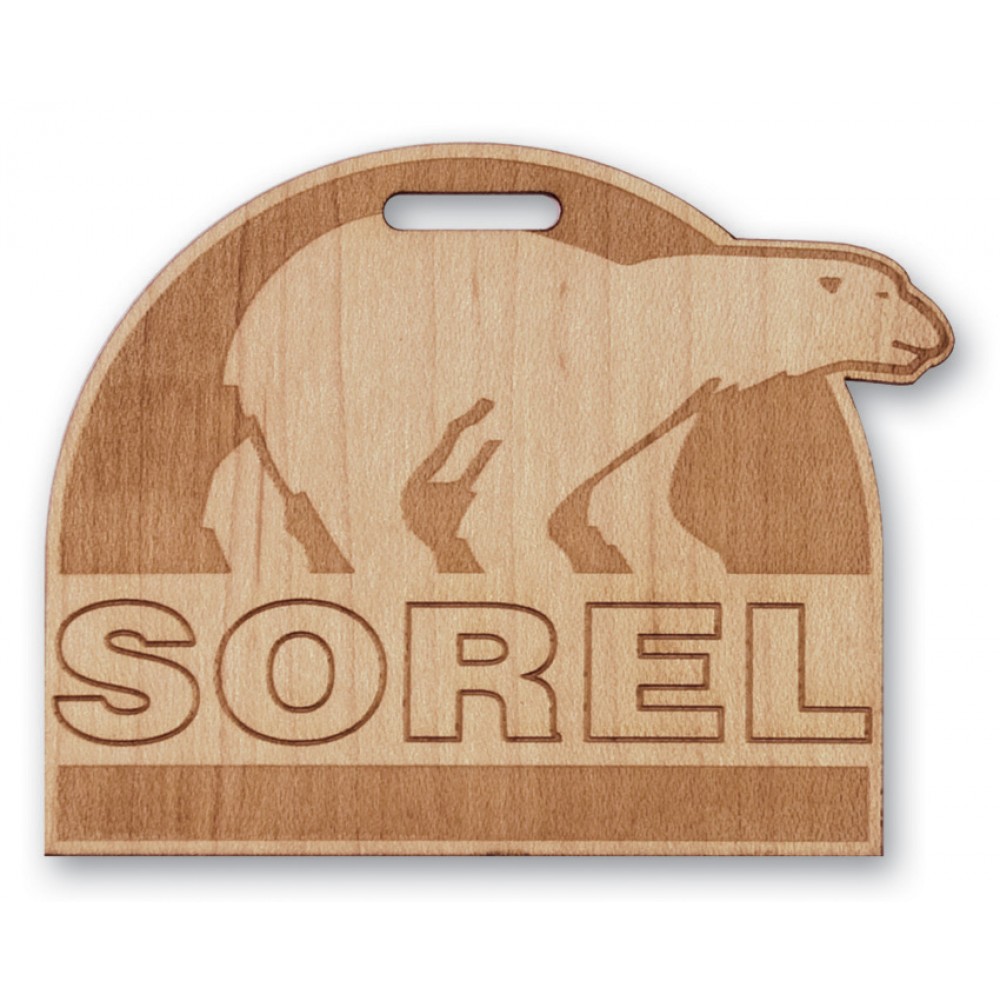Wood Event/Golf Tags, Custom Shape (1-5 Sq. In) with Logo