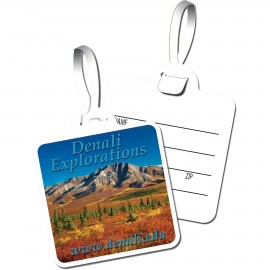 Square Plastic Easy-Lock Bag Tag (Full Color) with Logo  Square Plastic Easy-Lock Bag Tag (Full Color) with Logo