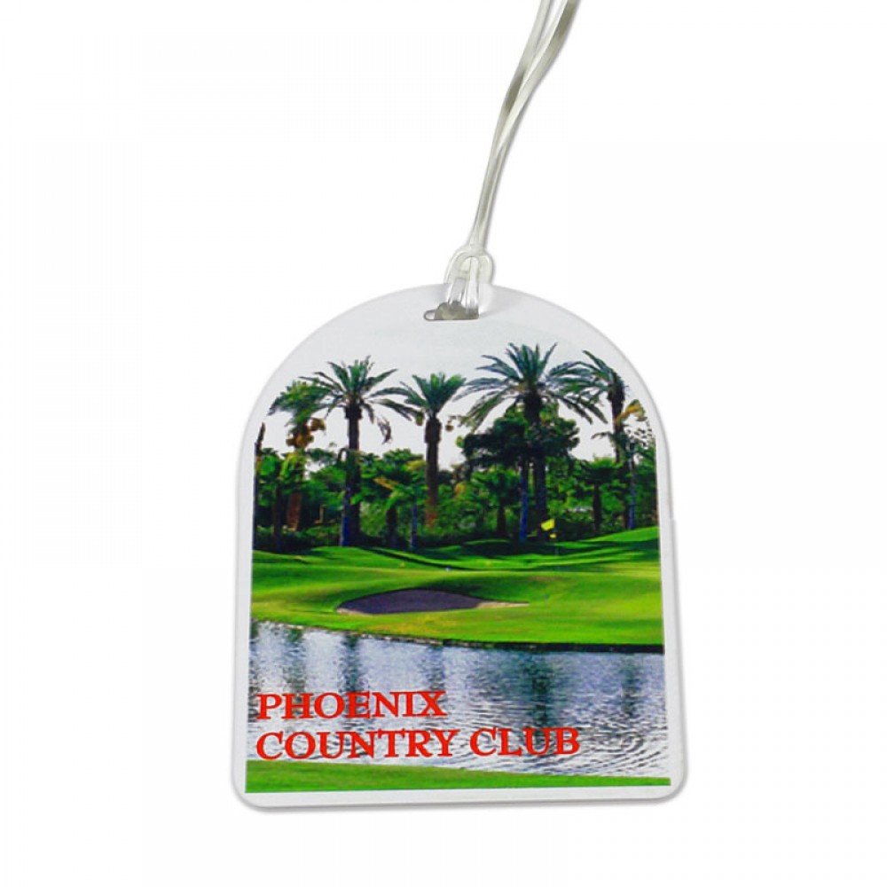 Promotional Oval Top Golf Tag With Digital Process Imprint