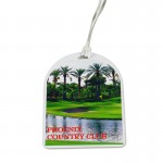 Logo Branded Oval Top Golf Tag With Digital Process Imprint