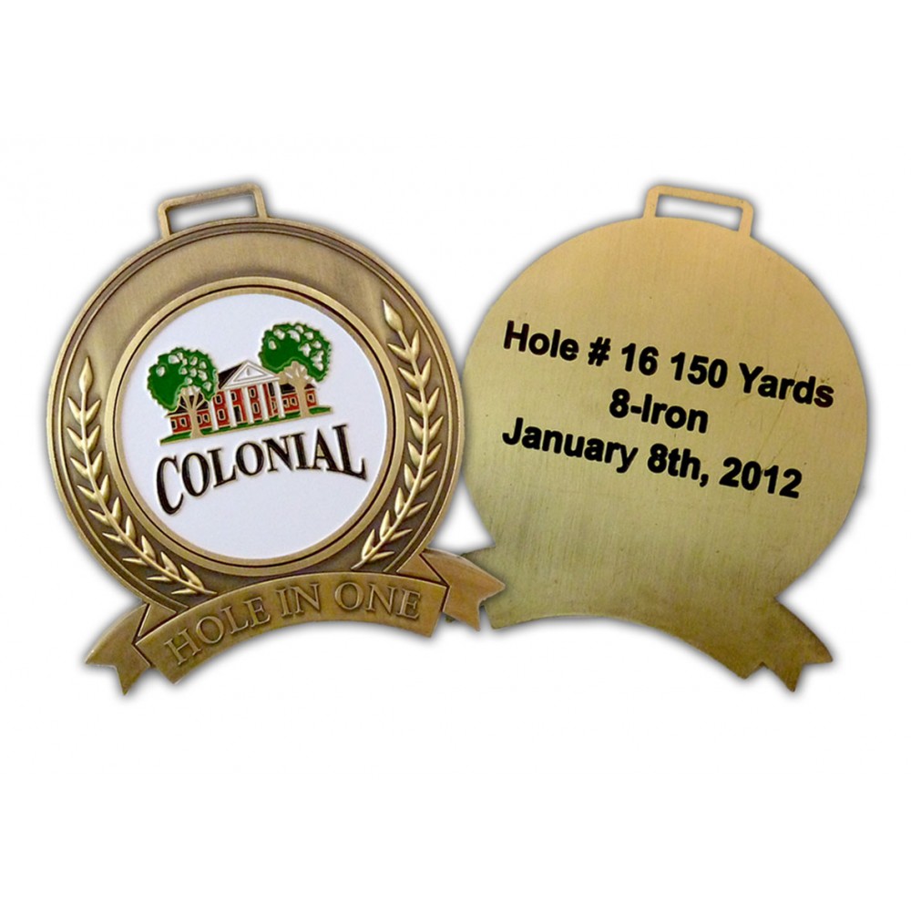 Customized Hole in One Die Cast Bag Tag