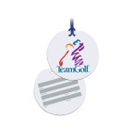 Round Celebrity Bag Tag - 4CP with Logo