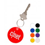 Round soft key tags Keychain with Logo