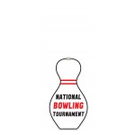 Personalized Custom shaped luggage tag - Full Color on White Vinyl