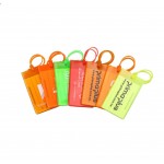 Clear Vinyl Pocket Luggage Tags with Logo