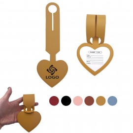 Customized Heart Luggage Tag PU Leather  Customized Heart Luggage Tag PU Leather