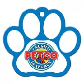Paw Print Shaped Luggage Tag with Logo