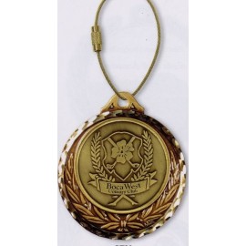 Custom Winner's Circle Bag Tag w/ Diamond Cut Border 2 3/4"  Custom Winner