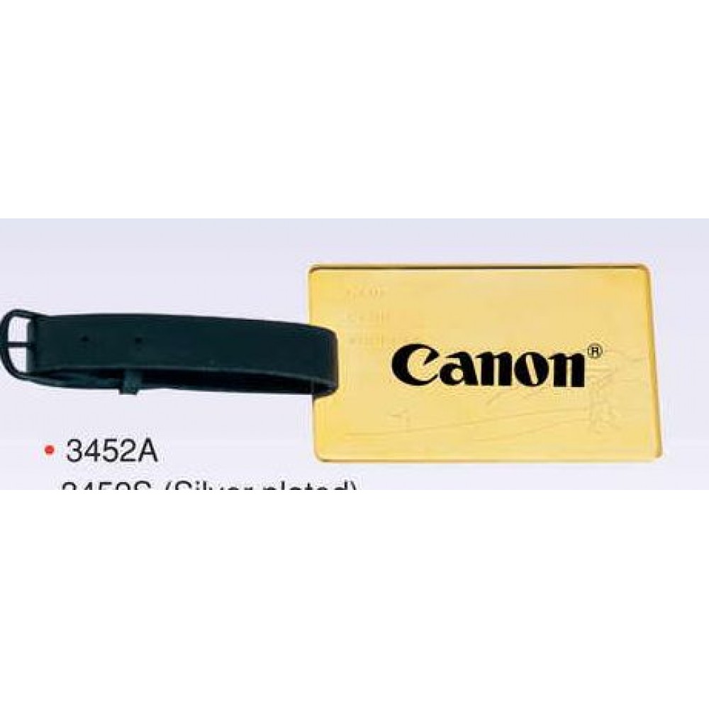 Promotional Gold Plated Brass Luggage/ Golf Tag (Screened) - ON SALE - LIMITED STOCK