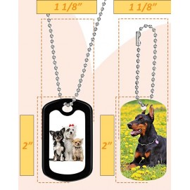 Custom Sublimated 2 Sided Dog Tags (1 1/8" x 2") with Logo  Custom Sublimated 2 Sided Dog Tags (1 1/8" x 2") with Logo