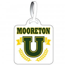 Square Plastic Easy-Lock Bag Tag (Spot Color) with Logo  Square Plastic Easy-Lock Bag Tag (Spot Color) with Logo