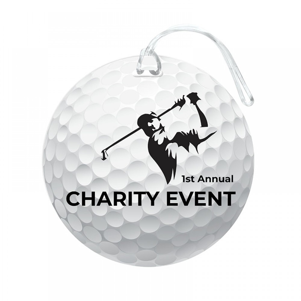 Promotional Imprinted Full Color Round Luggage Tag