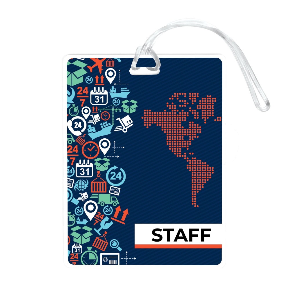 Imprinted Medium Luggage Tag with Logo