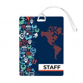 Imprinted Medium Luggage Tag with Logo