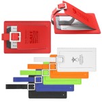 Customized Traveler Bond Leather Luggage Tag - Red