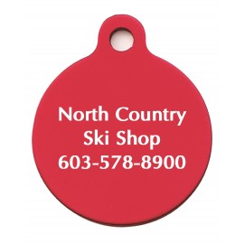Personalized Extra Large Round with Loop Pet / ID Tag (1 1/2" x 1 3/4")