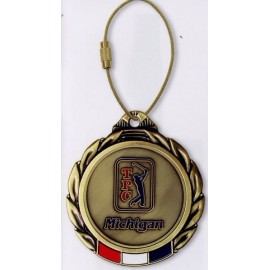 RWB 2 3/4" Winner's Circle Bag Tag with Logo