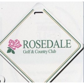 Logo Branded Diamond Shape Bag Tag with Channel