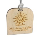 Personalized Custom Laser Etched Birch Bag Tags (4-9 SQ)