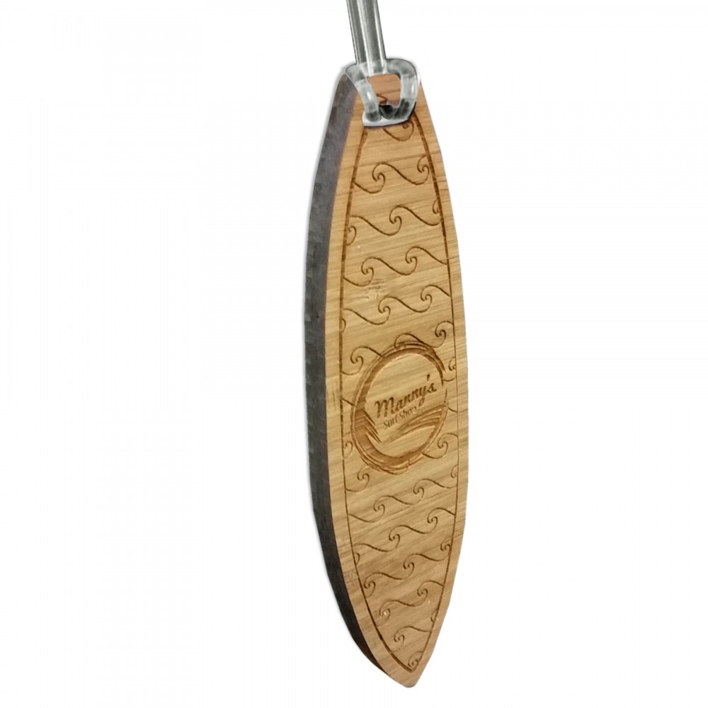 Logo Branded Custom Laser Etched Bamboo Bag Tags (4-9 SQ)