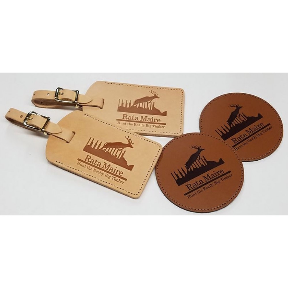 Logo Branded Leather Golf Tag