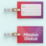 Promotional PU Leather Luggage Tag with Name Card