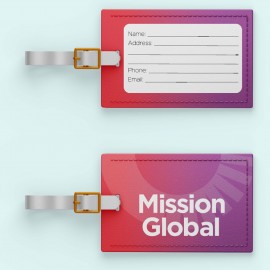 Promotional PU Leather Luggage Tag with Name Card