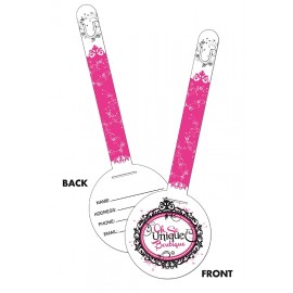 Logo Branded Plastic Circle I.D. Tags UV-Coated (1S) - 3.25x9.5 - 10 pt  Logo Branded Plastic Circle I.D. Tags UV-Coated (1S) - 3.25x9.5 - 10 pt