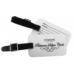 Small Luggage Tag w/Black Leather Strap with Logo