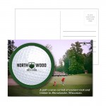 Personalized Post Card With Full-Color Golf Luggage Tag
